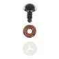 Animal eye 15 mm brown glitter