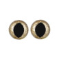 Cat eye 15 mm light gold glitter