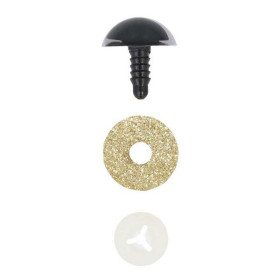 Cat eye 18 mm gold glitter