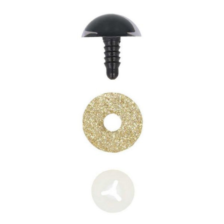 Cat eye 18 mm gold glitter