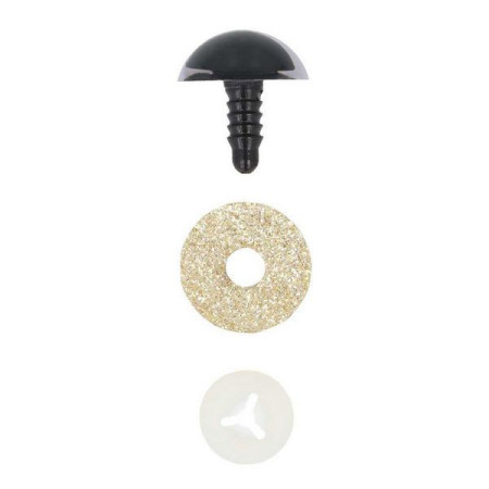Cat eye 18 mm light gold glitter