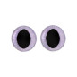Cat eye 18 mm purple glitter