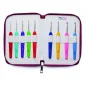 Crochet hook set Waves red case Crochet hook set Waves red case