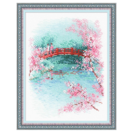 Kit Broderie Sakura - Point de Croix Oriental 18x24cm