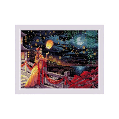 Kit de broderie Festival lanterne - Point de croix Riolis