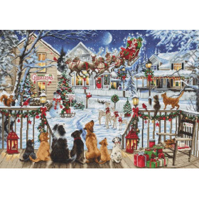 Luca-S Kit de broderie Animaux sur la véranda