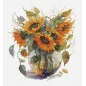 Kit de broderie vase avec des tournesols