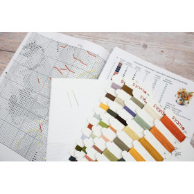 Luca-S Kit de broderie vase avec des tournesols