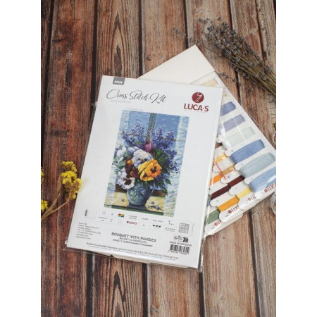 Kit de broderie Bouquet de pensées