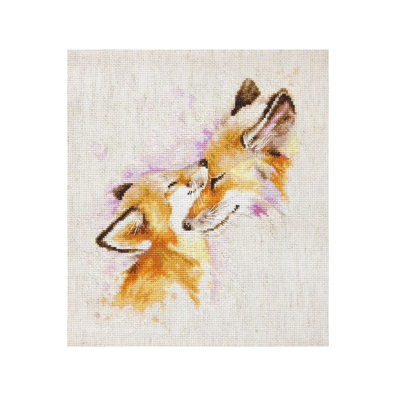 Embroidery kit Foxes