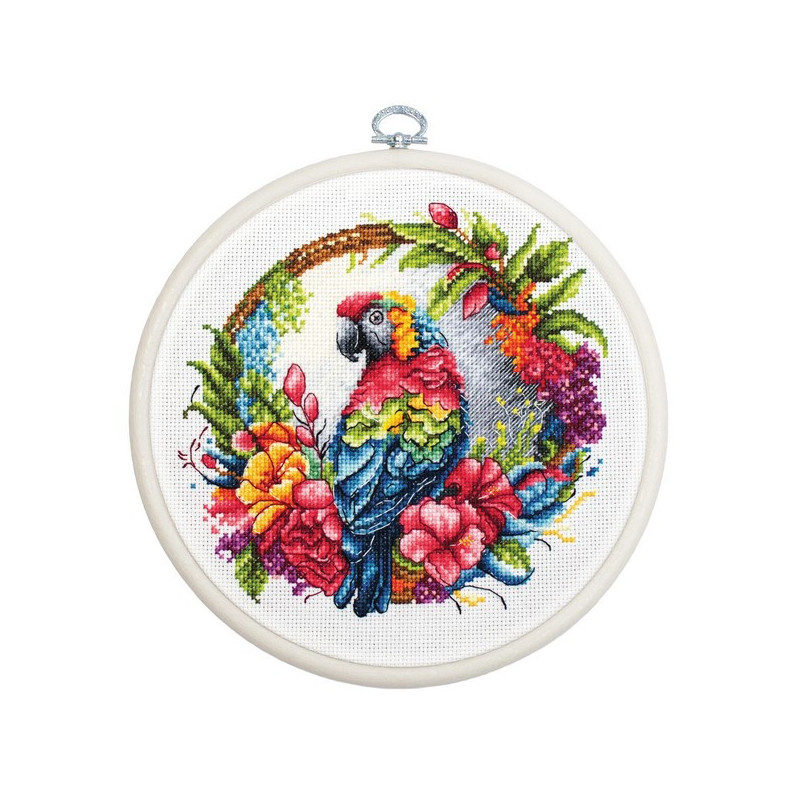 Kit de broderie Perroquet tropical Kit de broderie Perroquet tropical