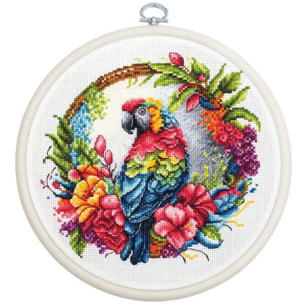 Luca-S Kit de broderie Perroquet tropical