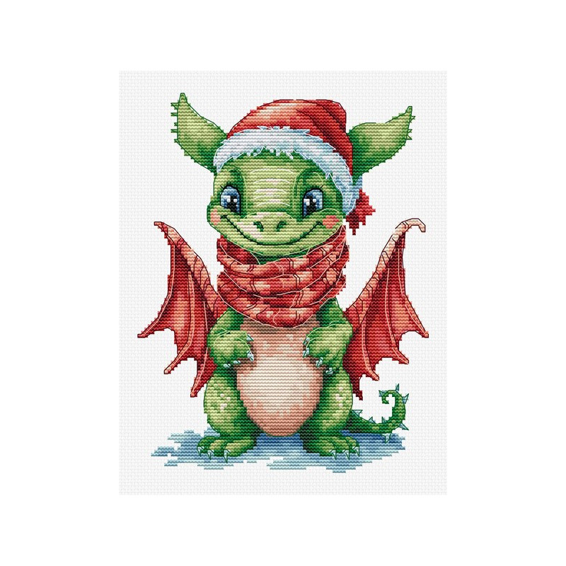 Kit de broderie Le dragon heureux Kit de broderie Le dragon heureux
