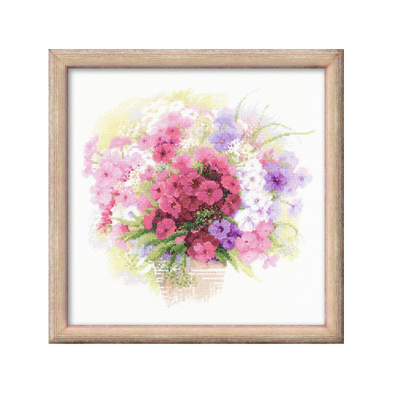 Kit de broderie Phlox aquarelle Kit de broderie Phlox aquarelle