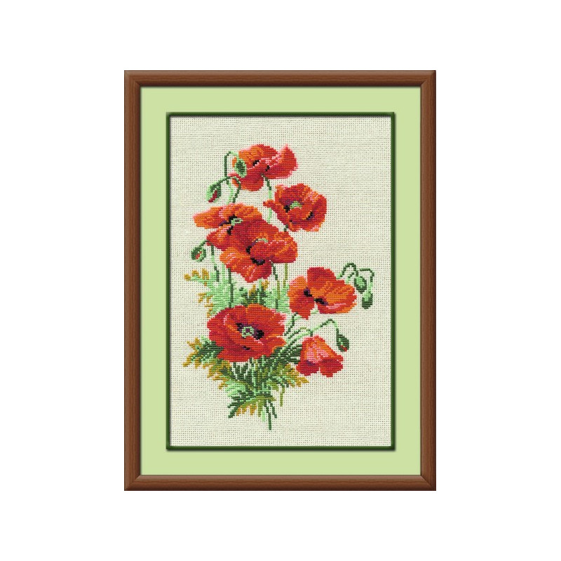Kit de broderie Coquelicots sauvages