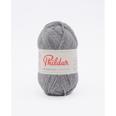 Phil Baby + Socks Gris Chine Clair