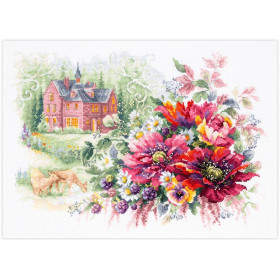 Kit de broderie Le vieux manoir