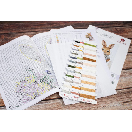 Kit de broderie La surprise du lapin
