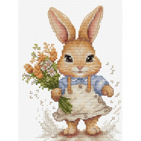 Luca-S Kit de broderie Le lapin heureux