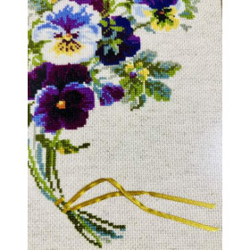 Kit de broderie Bouquet de pensées 2