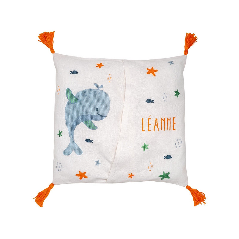 Embroidery kit Pajama bag Whales fun