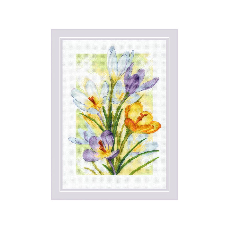 Kit de broderie Crocus à la lueur printanière