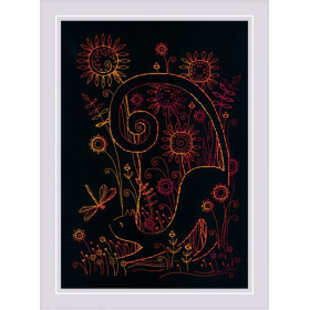 Kit de broderie Chats en été