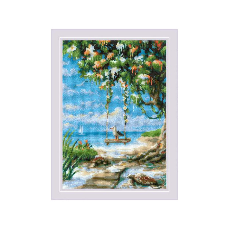 Embroidery kit Beach swing