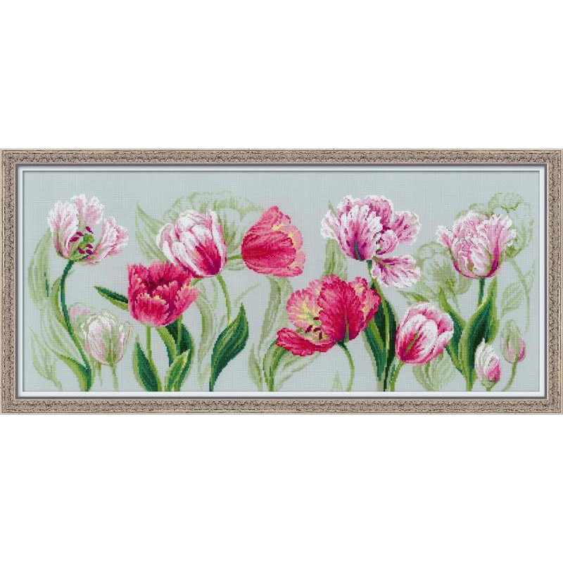 Kit de broderie Tulipes de printemps