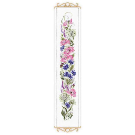 Kit de Broderie Fleurs Riolis - Aida 14, 19x90cm