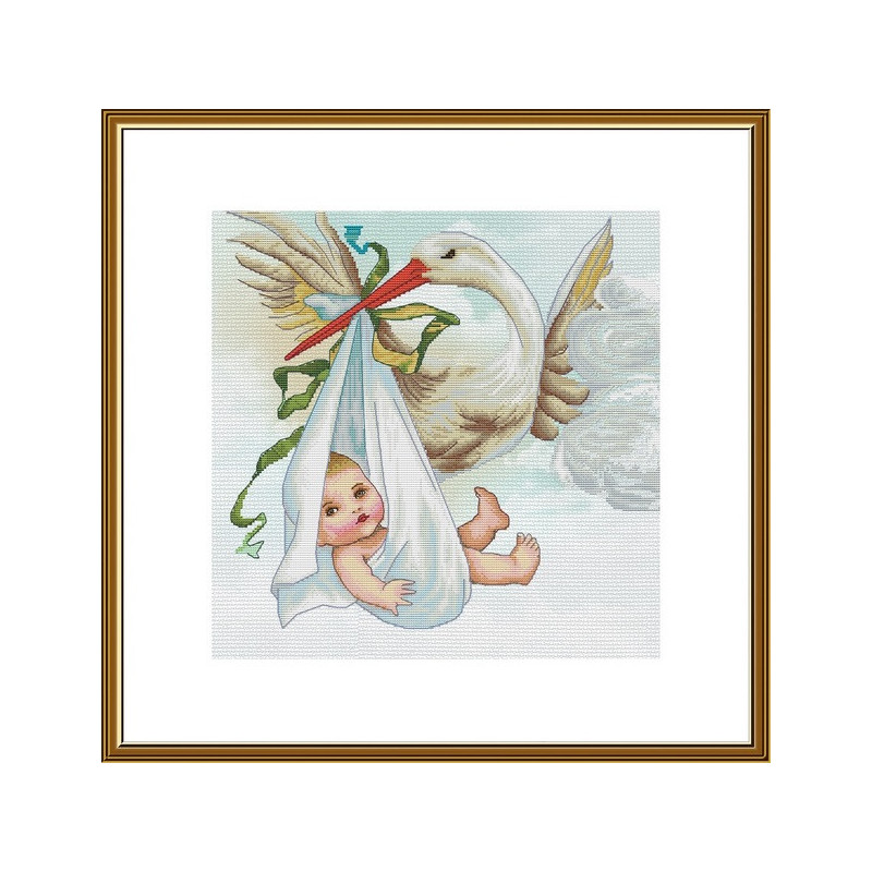 Embroidery kit A gift from a stork