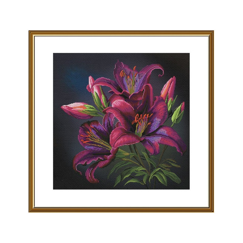 Kit de broderie Lys de nuit Kit de broderie Lys de nuit