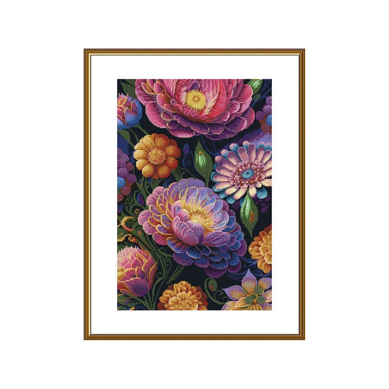 Embroidery kit Floral variety