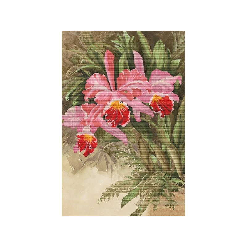 Embroidery kit Tropical orchid