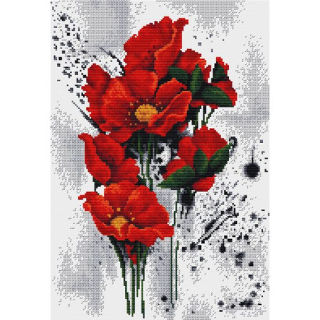 Kit de broderie Les coquelicots