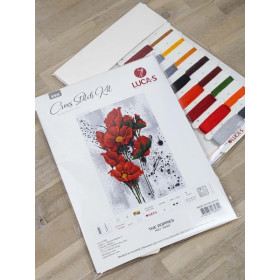 Kit de broderie Les coquelicots