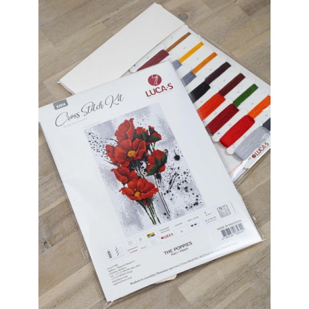 Kit de broderie Les coquelicots