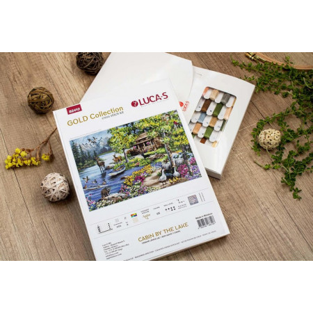 Kit de broderie Cabane au bord du lac