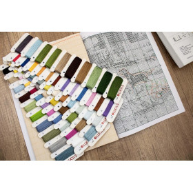 Kit de broderie Cabane au bord du lac