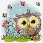 Embroidery kit Happy Owl