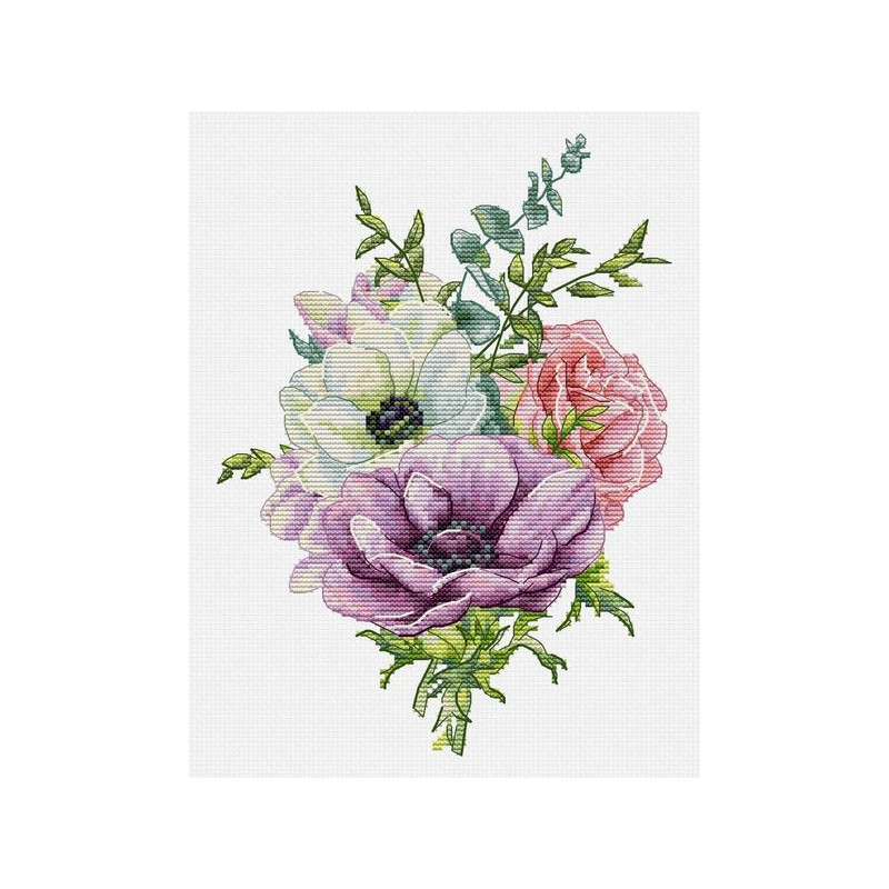 Kit de broderie Anémones