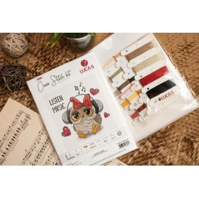 Kit de broderie Écouter de la musique