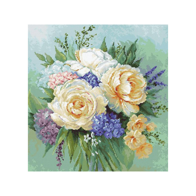 Kit de broderie Bouquet fleuri