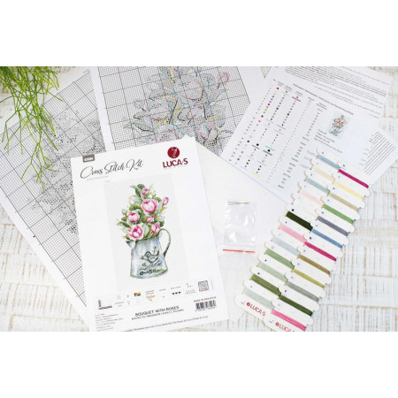 Kit de broderie Bouquet de roses II