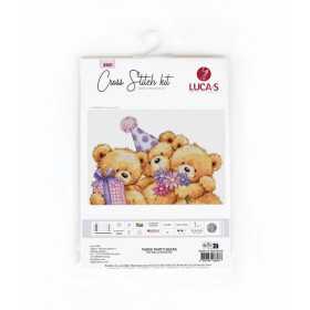 Embroidery kit Three Party Bears