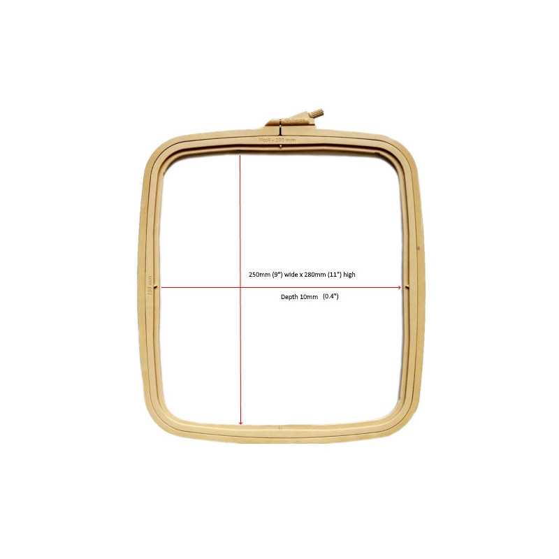 Tambour à broder Nurge 25 x 28 cm Café Brun Tambour à broder Nurge 25 x 28 cm Café Brun