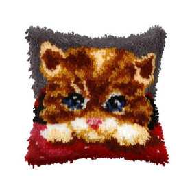 Kit coussin au point noué chat nr 4056