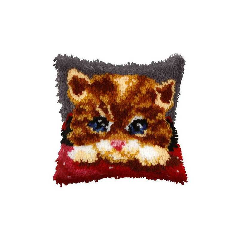 Kit coussin au point noué chat nr 4056