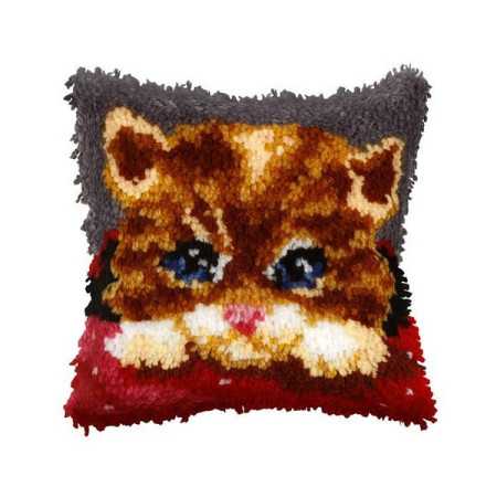 Kit coussin au point noué chat nr 4056