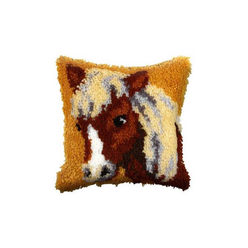 Kit coussin au point noué cheval nr 4058 Kit coussin au point noué cheval nr 4058